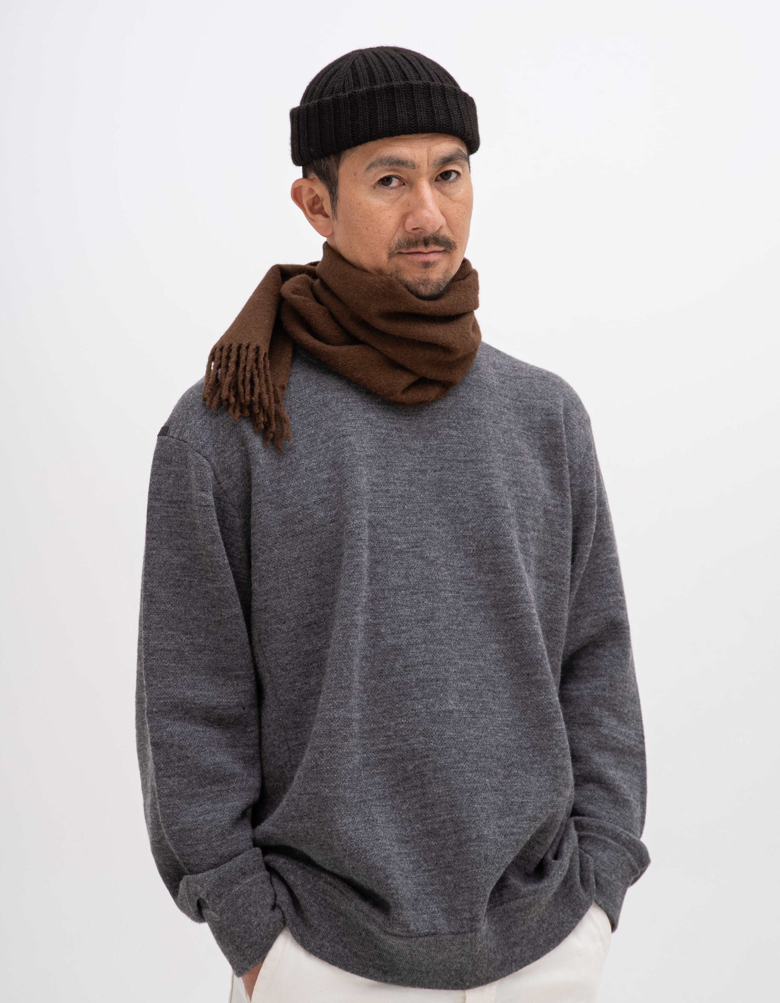 The Inoue Brothers Baby Alpaca Scarf BURGUNDY Made in Peru RRP £110 | UK The Inoue Brothers Baby Alpaca Scarf BURGUNDY Made in Peru RRP £110 | UK