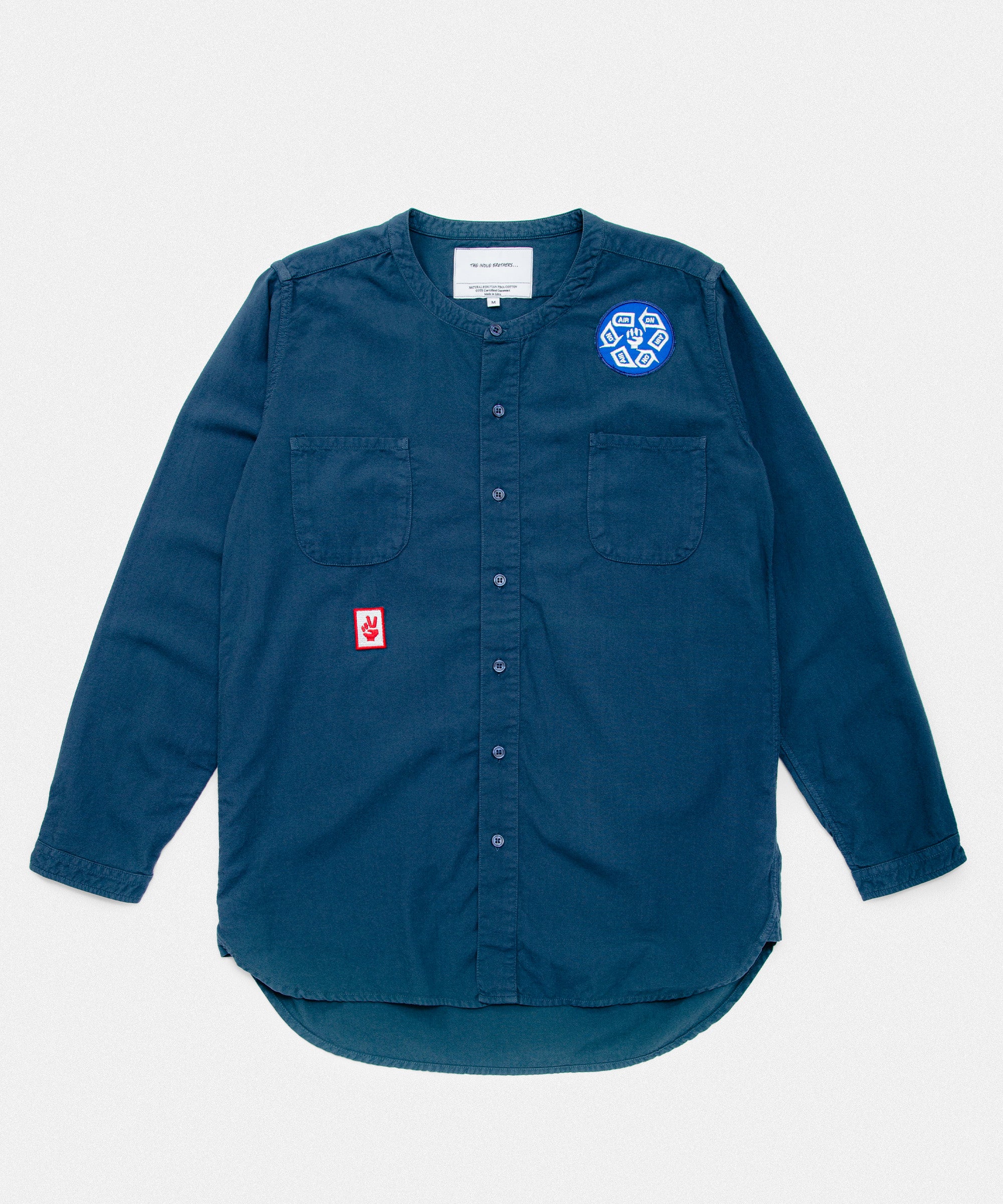 Upcycled Band Collar Shirt / ON AIR