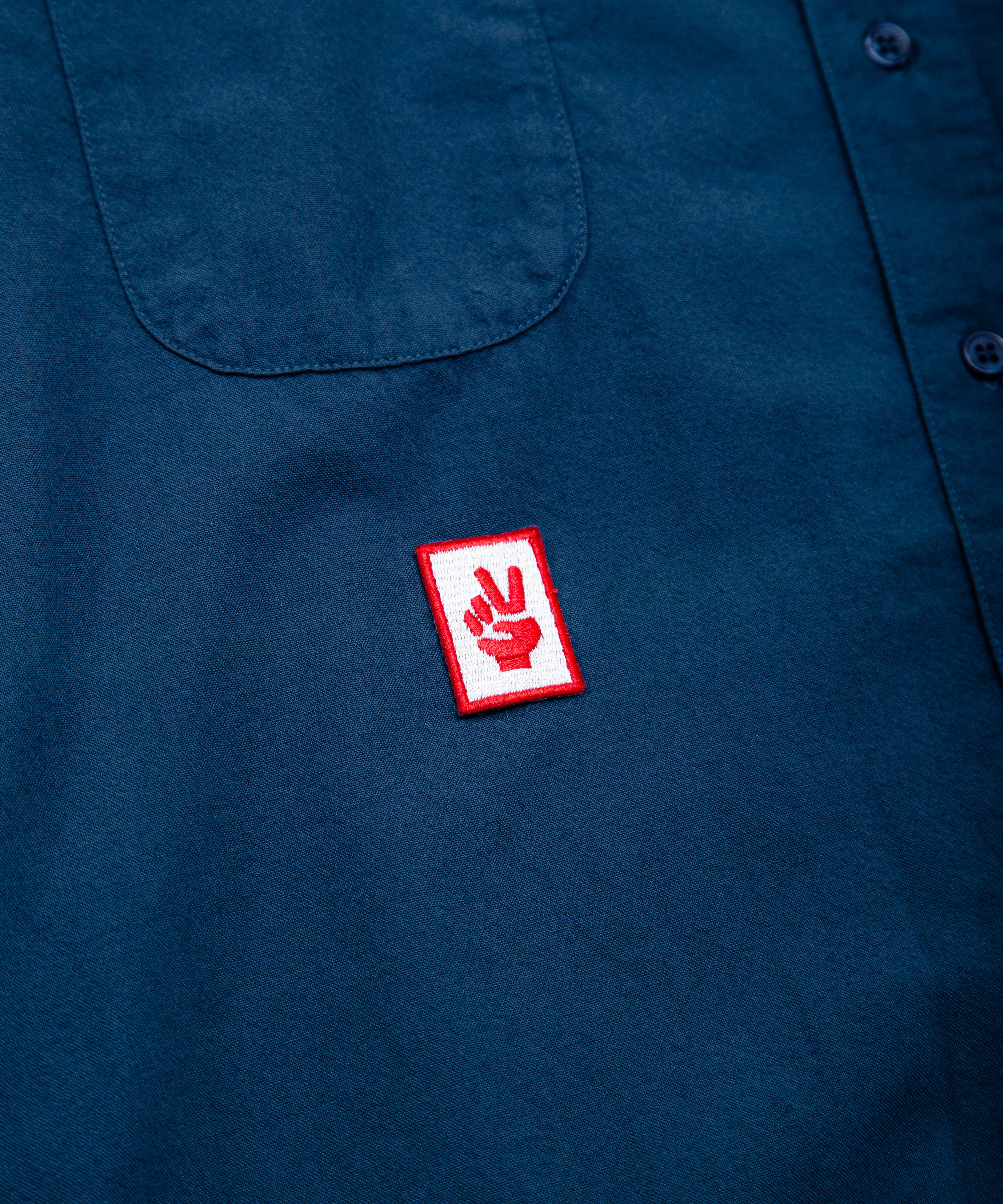 Upcycled Band Collar Shirt / ON AIR
