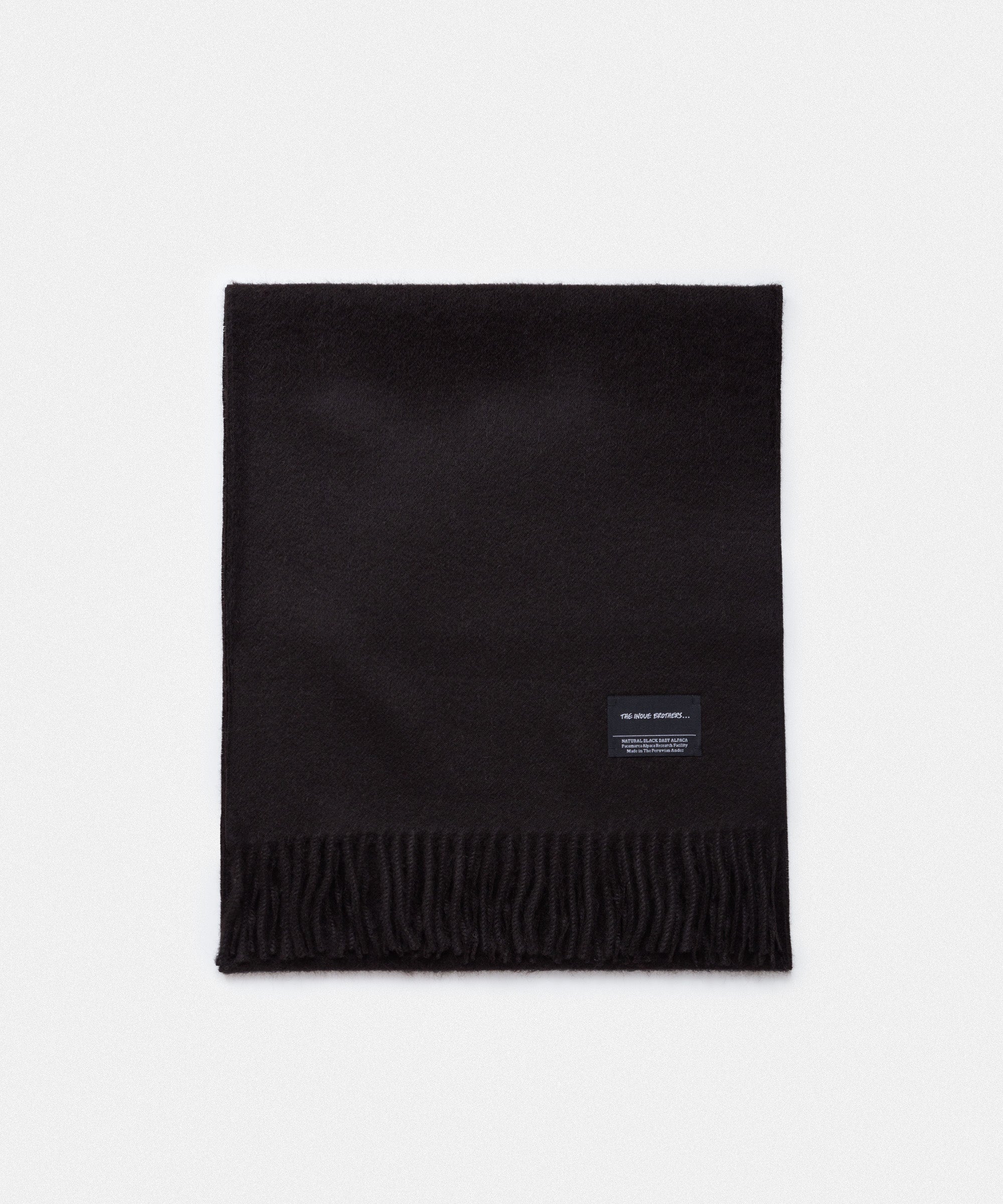 Pure Black Brushed Scarf