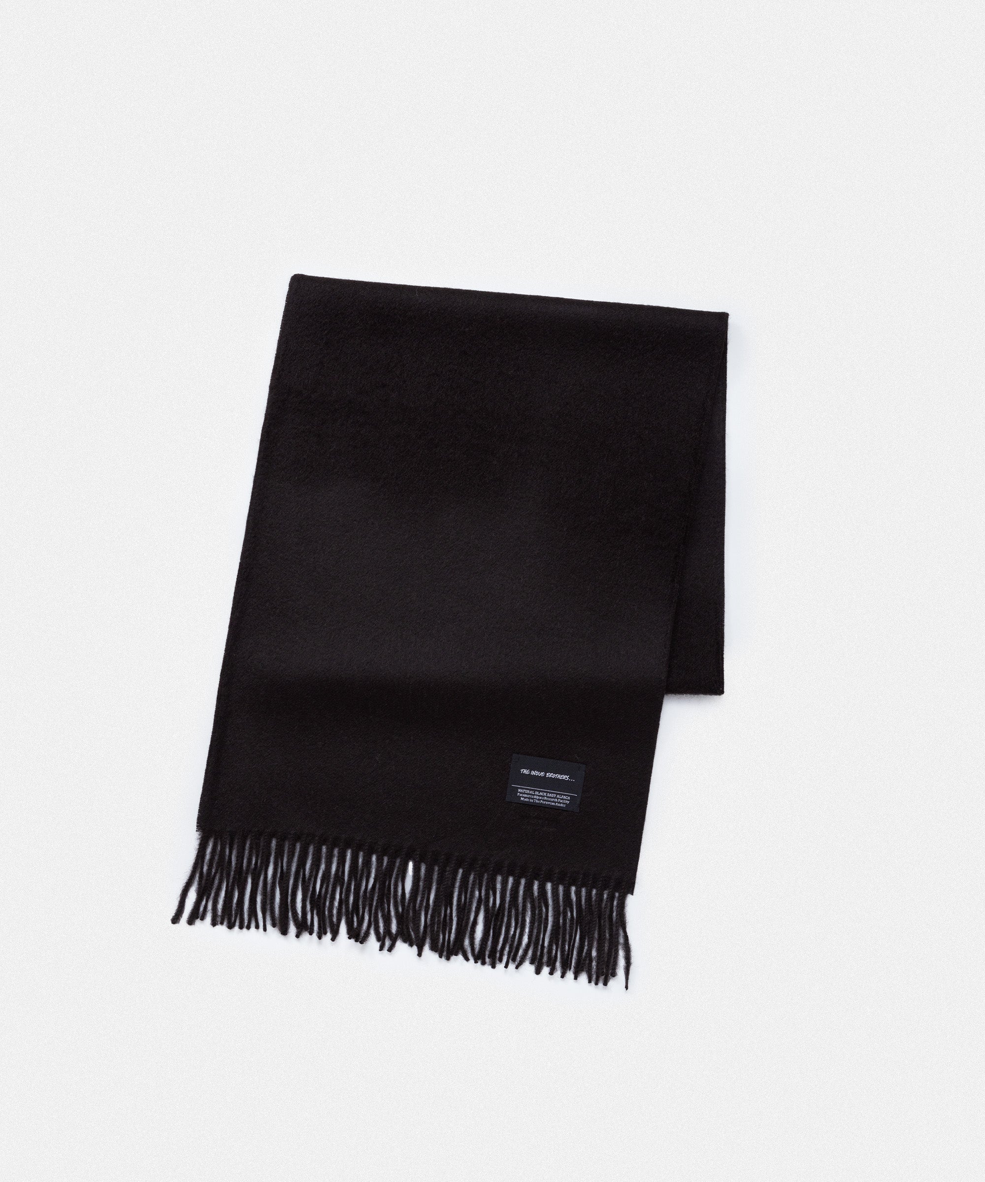 Pure Black Brushed Scarf