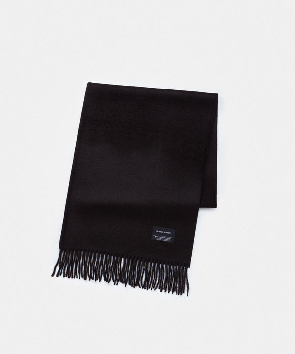 Pure Black Brushed Scarf