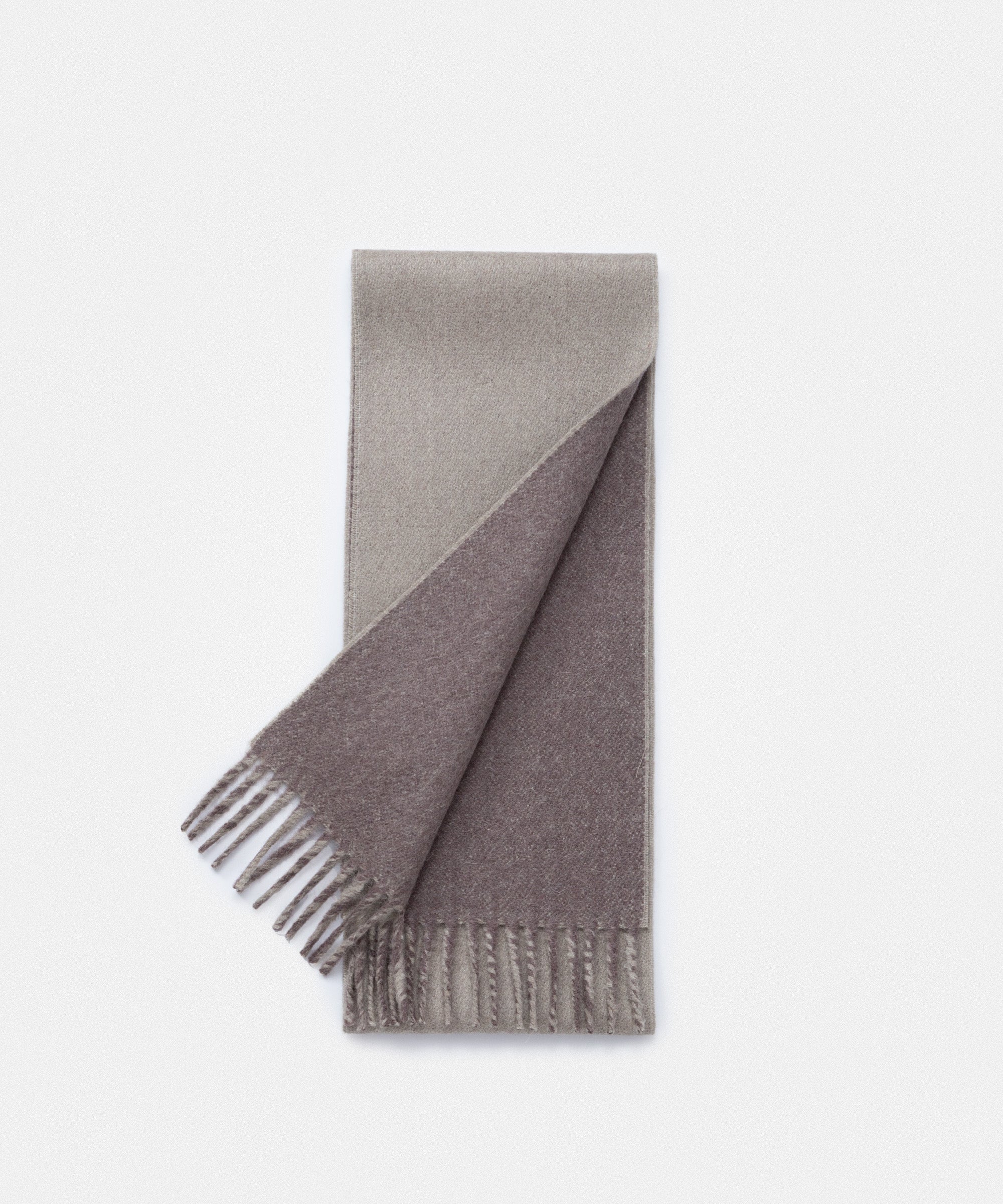 Two Colour Brushed Neck Scarf