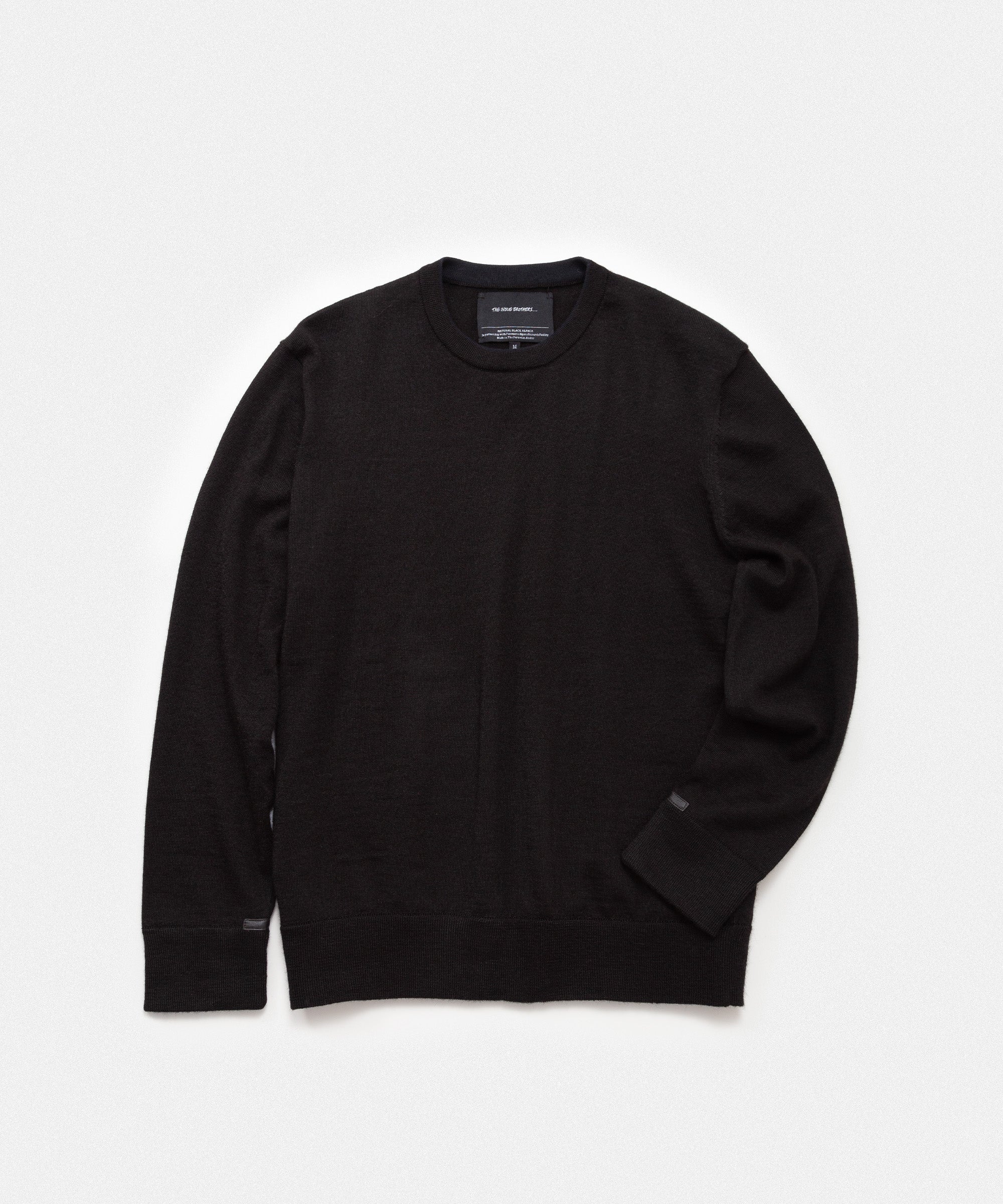Pure Black Crewneck Sweater