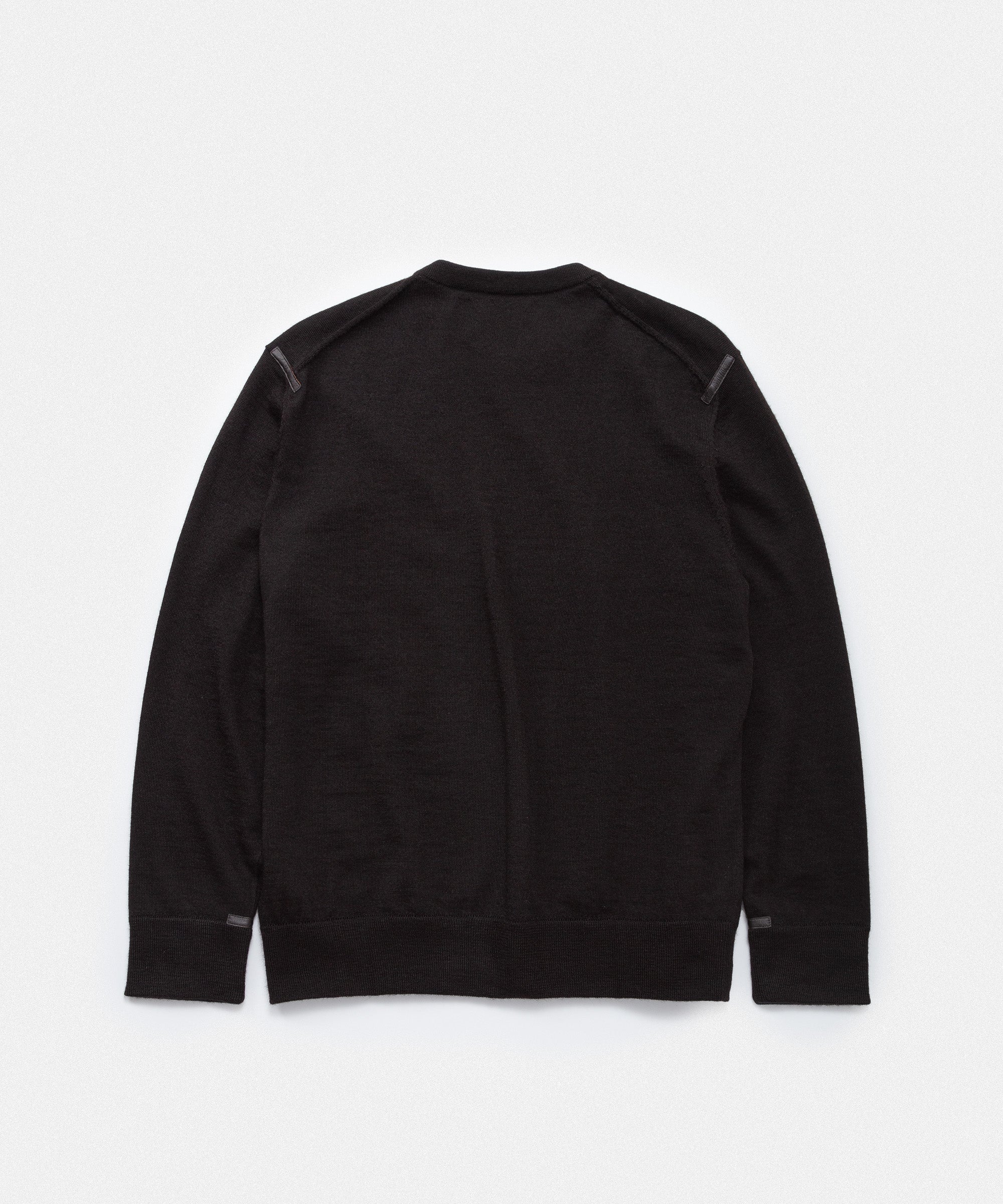 Pure Black Crewneck Sweater