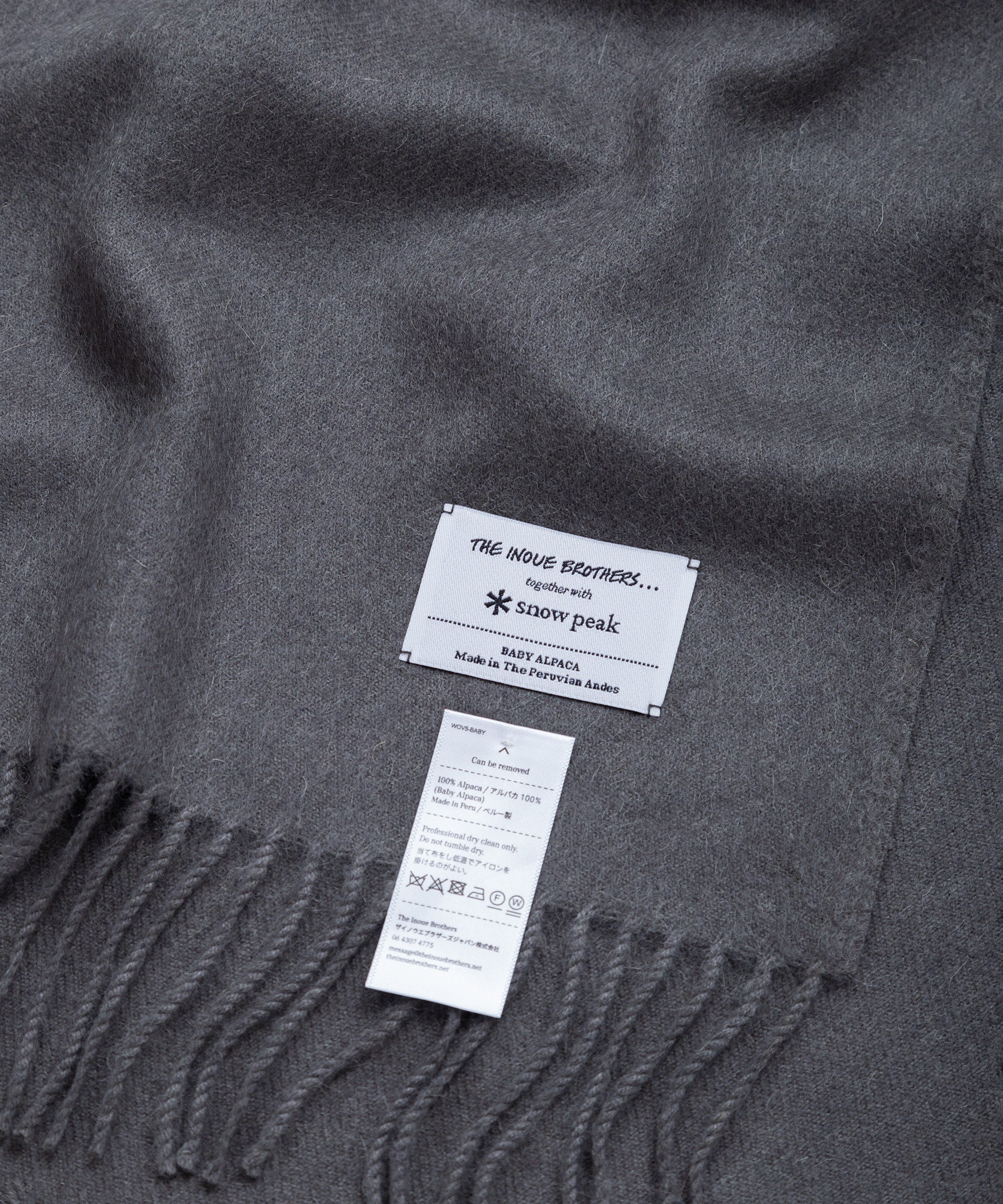Large Brushed Stole together with Snowpeak