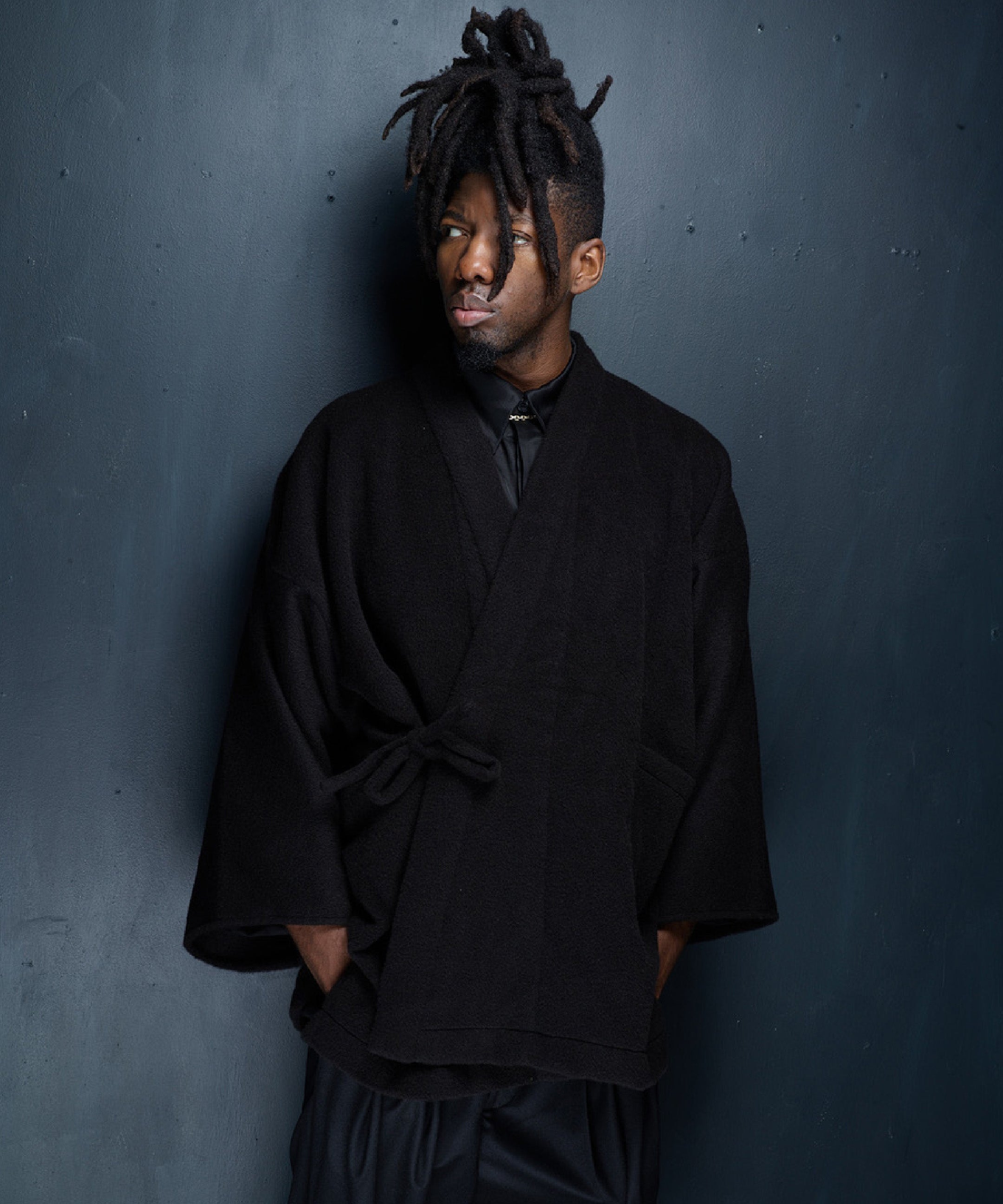 Pure Black Kimono Jacket