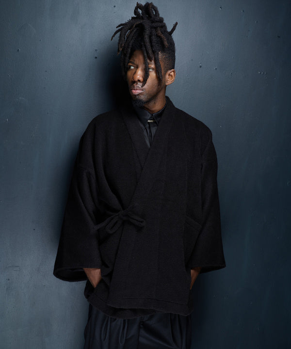 Pure Black Kimono Jacket