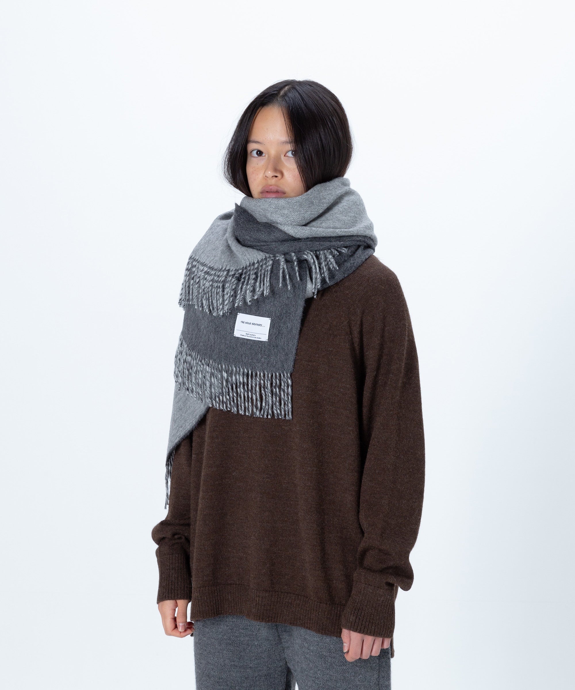 Two Colour Large Brushed Stole