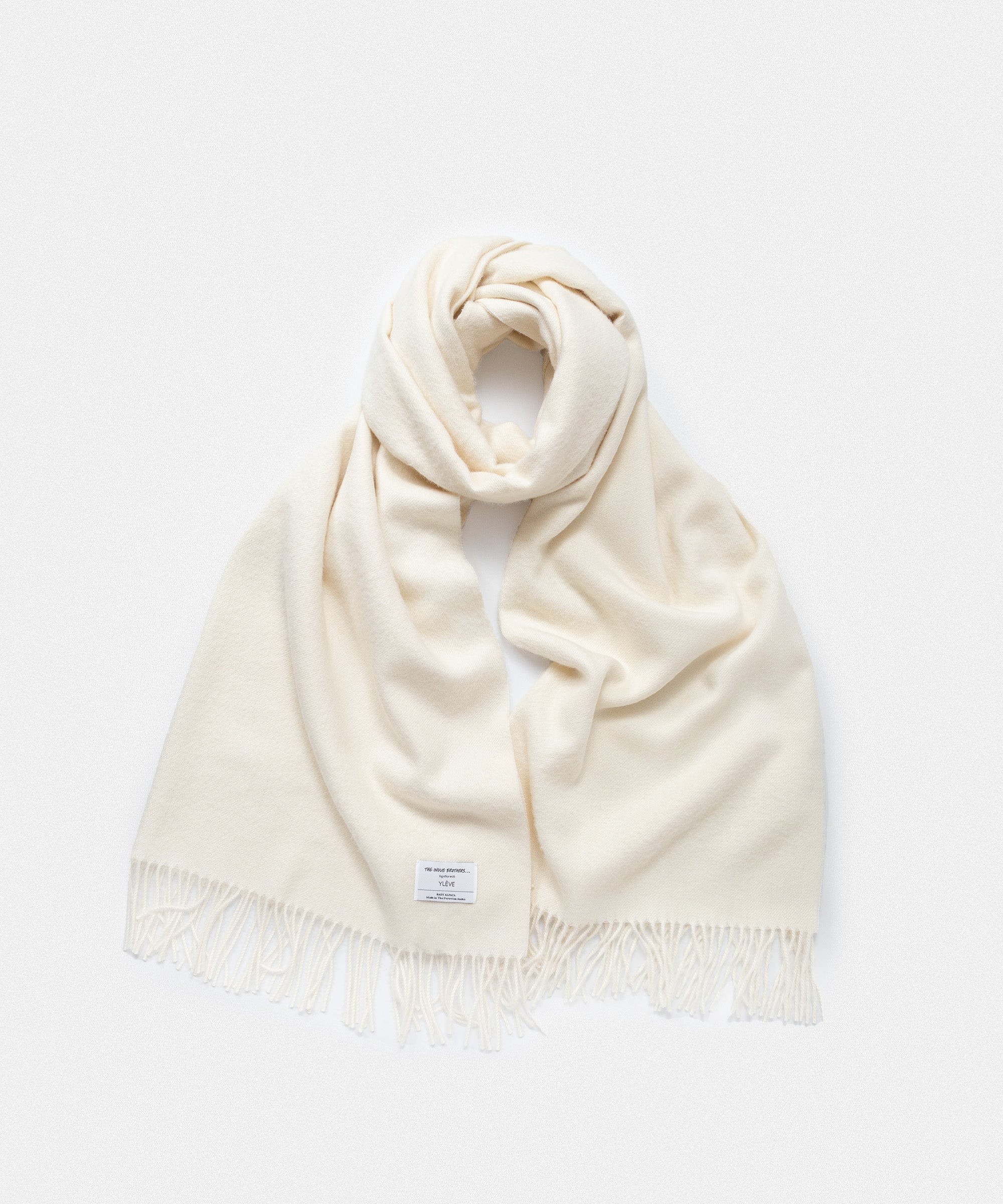 THE INOUE BROTHERS YLEVE ベビーアルパカ大判ストール Custom Large Brushed Stole-Solid – The Inoue Brothers