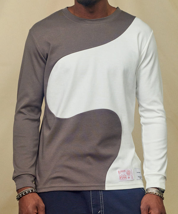 Curved Long Sleeve T-Shirt / Pure Fabrications