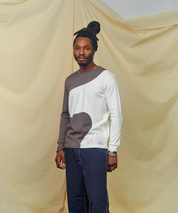 Curved Long Sleeve T-Shirt / Pure Fabrications