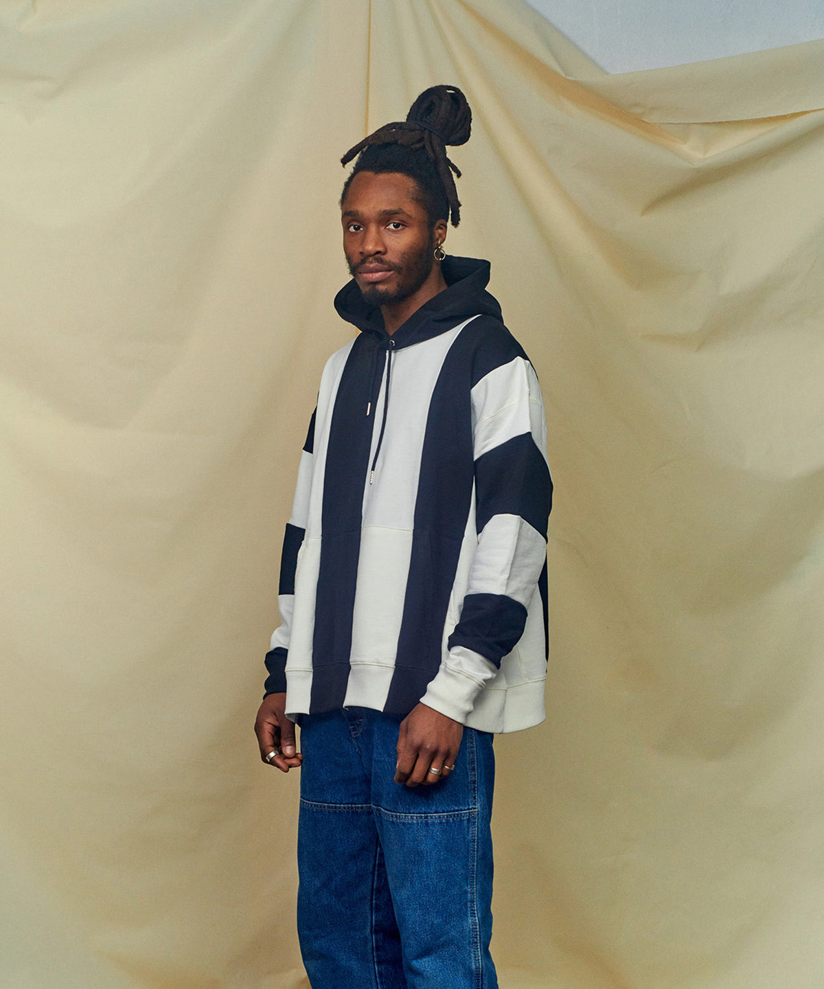 !_Striped Hoodie / Pure Fabrications