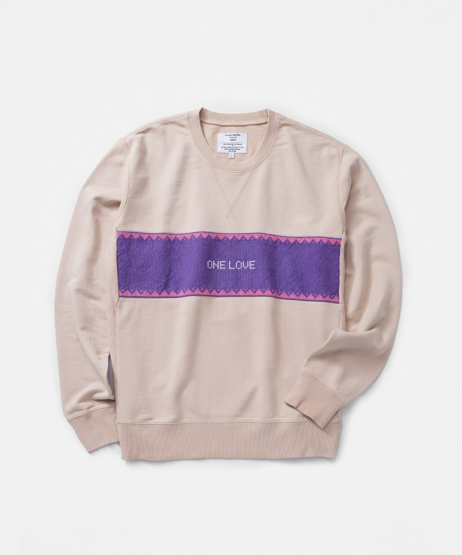Sweatshirt / Palestinian Embroidery / ONE LOVE