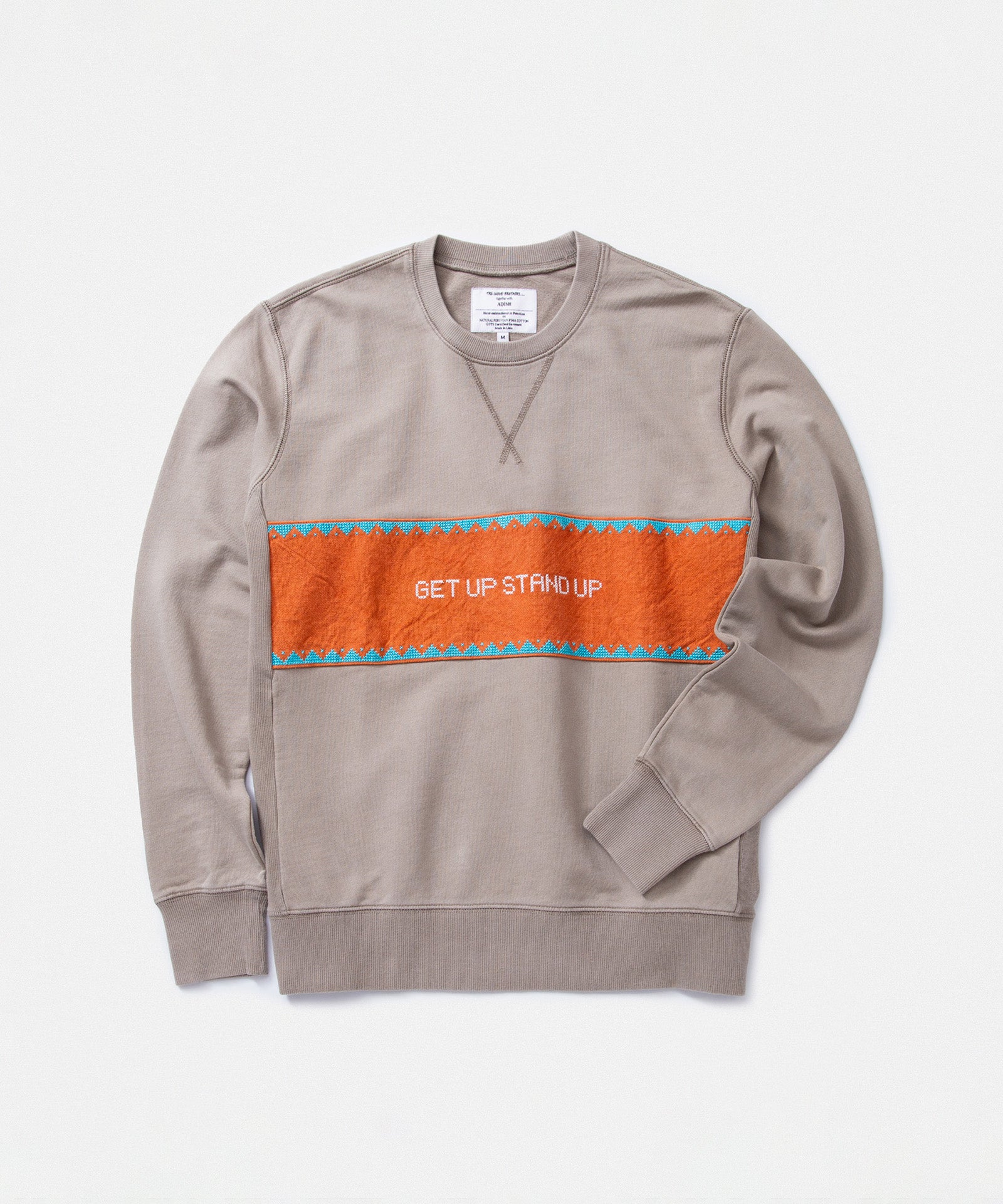 Sweatshirt / Palestinian Embroidery / GET UP STAND UP