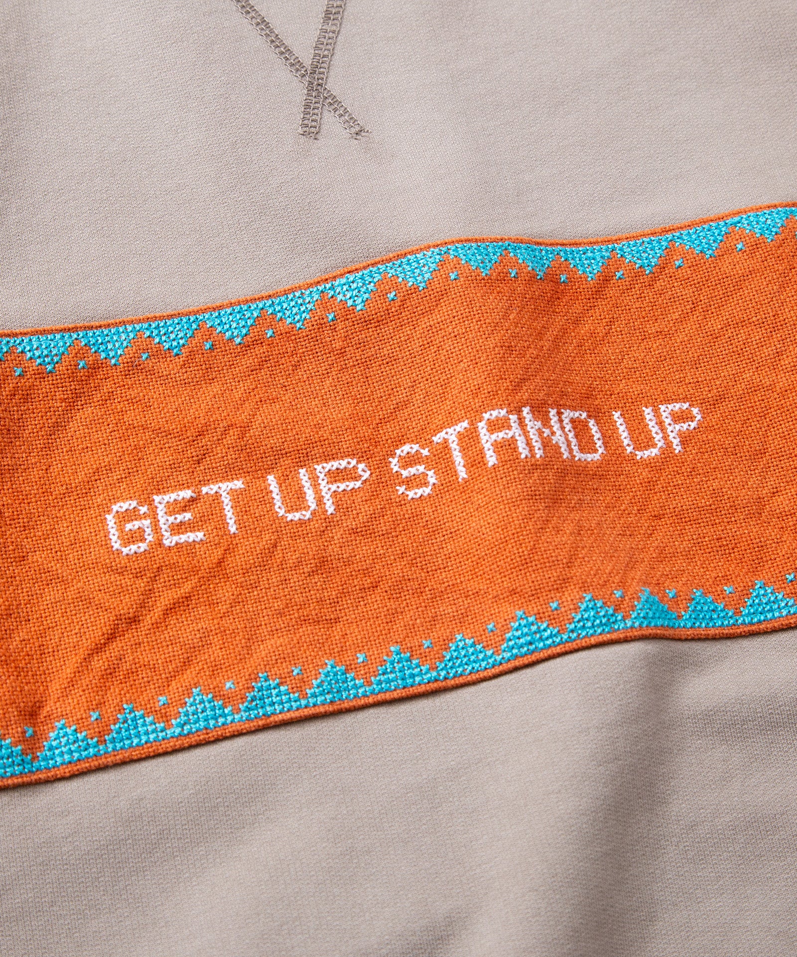Sweatshirt / Palestinian Embroidery / GET UP STAND UP