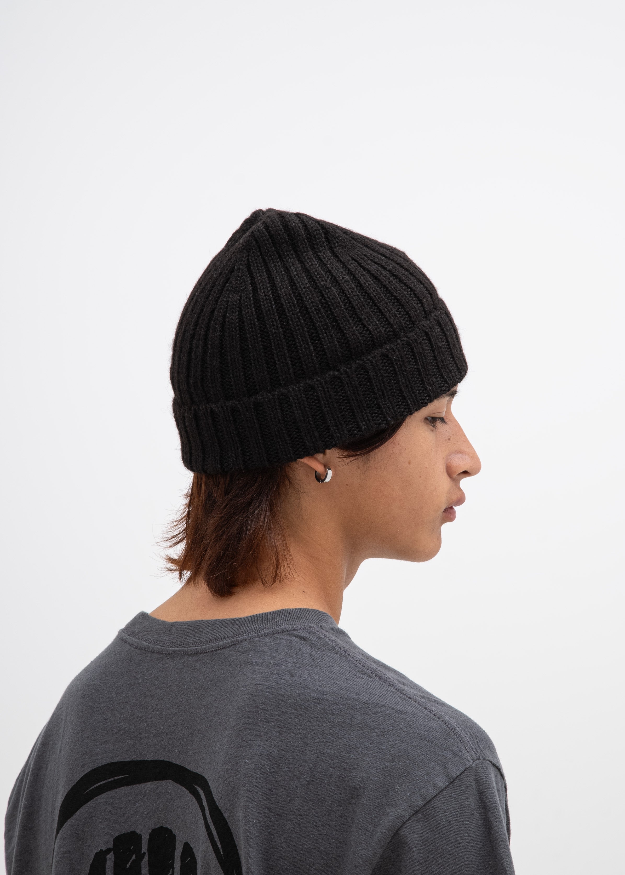 Pure Black Rib Hat