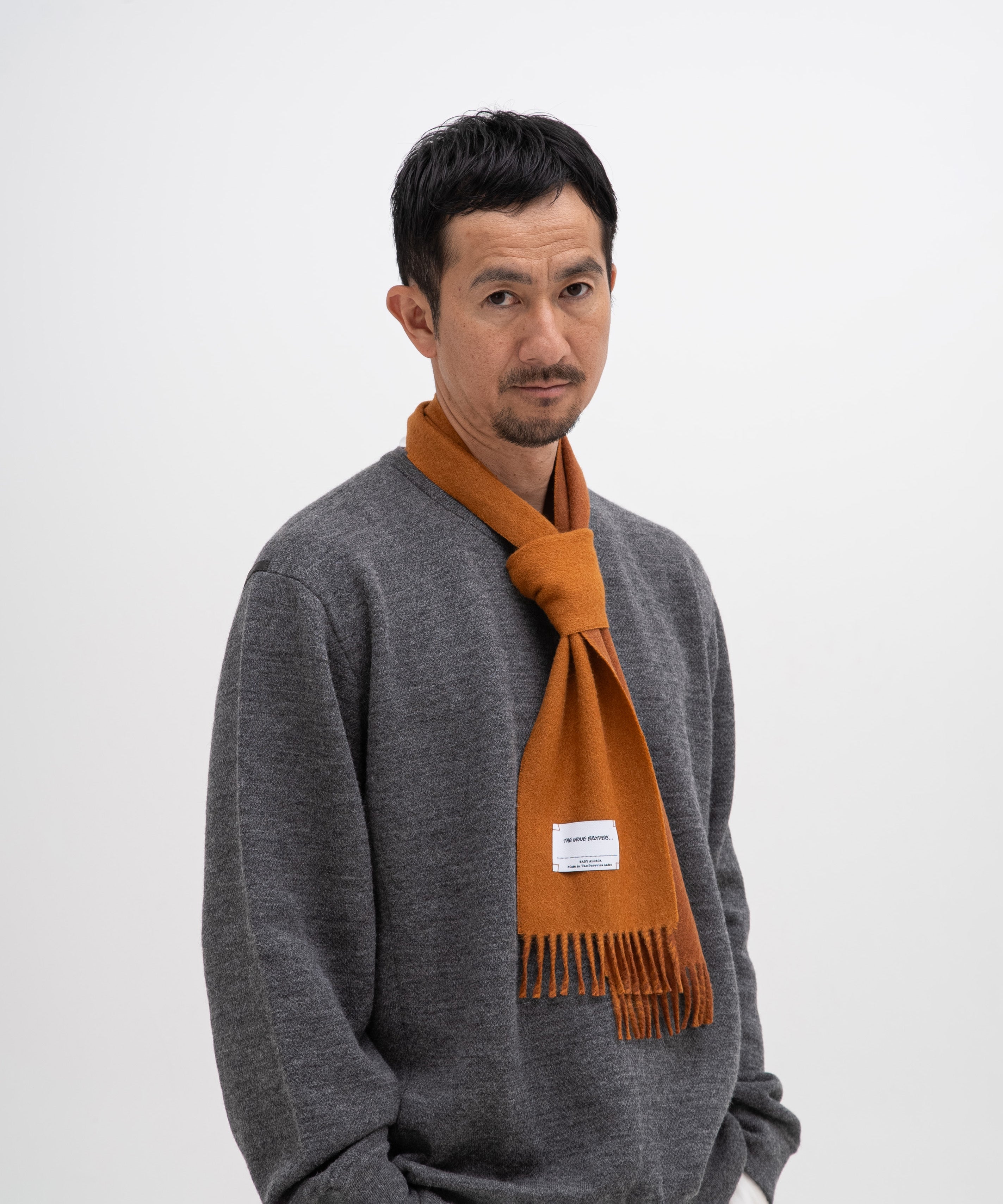 Two Colour Brushed Neck Scarf