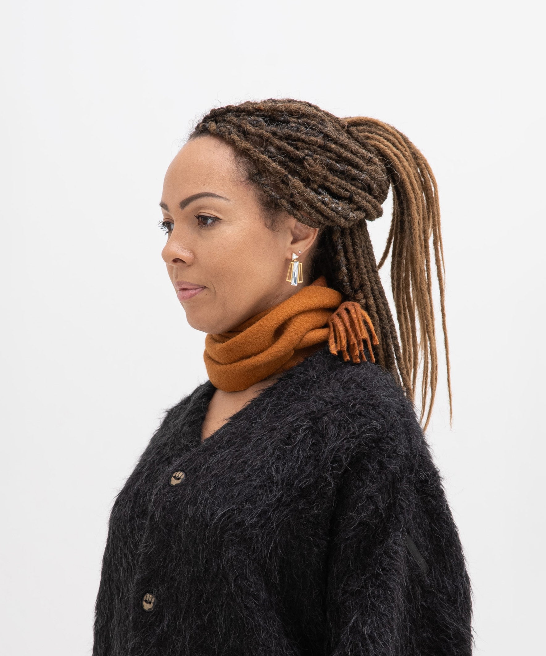 Two Colour Brushed Neck Scarf