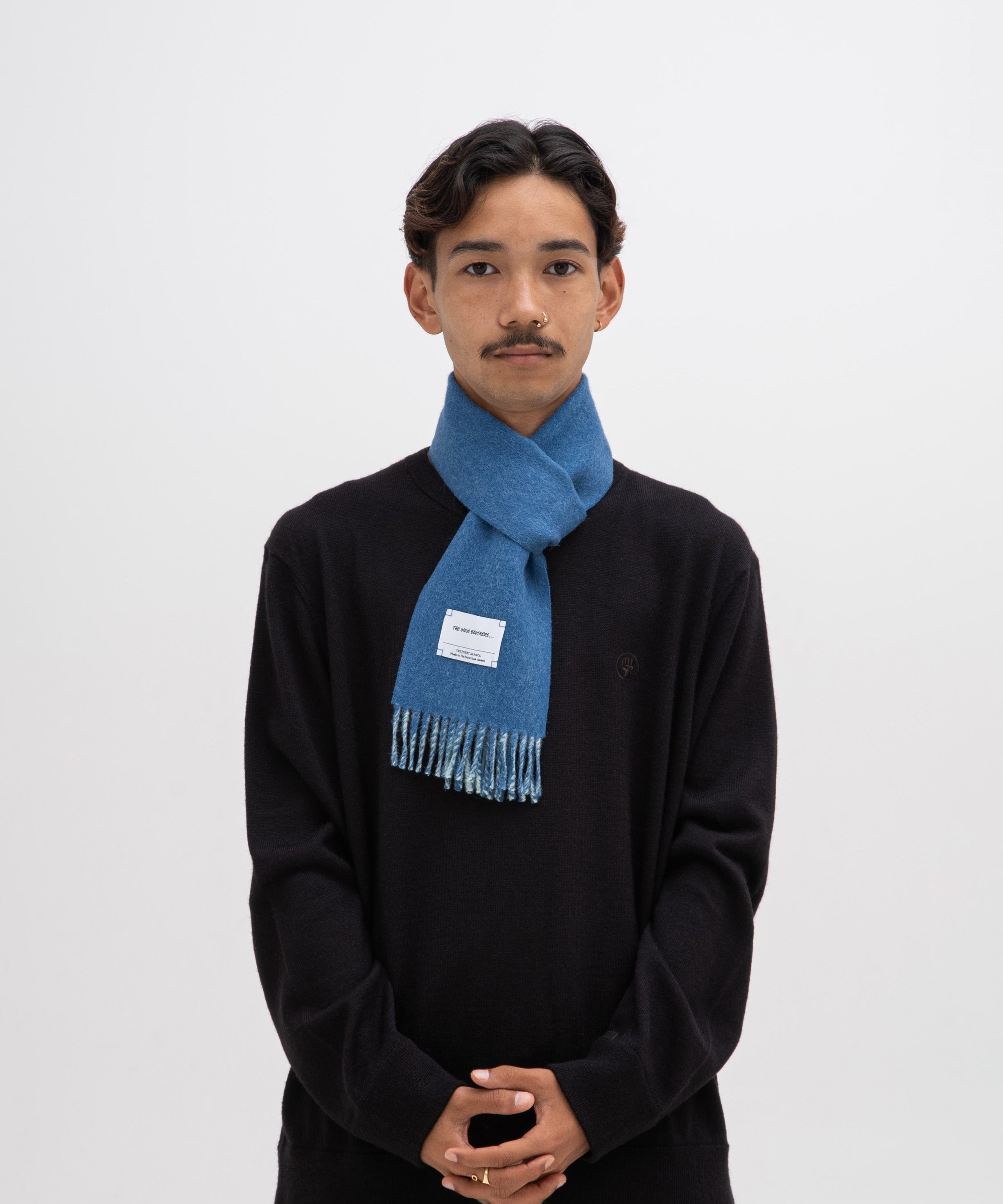 Two Colour Brushed Neck Scarf