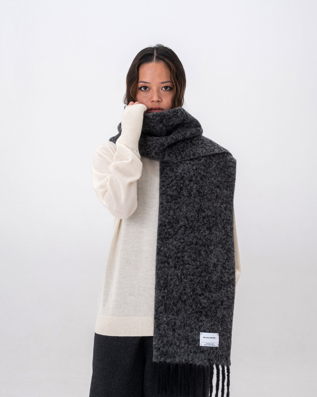 Two Colour Woolly Scarf