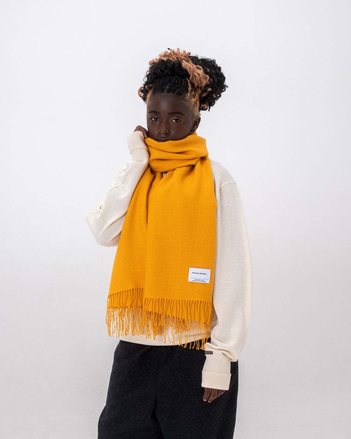 !_Non Brushed Stole Twisted Fringes