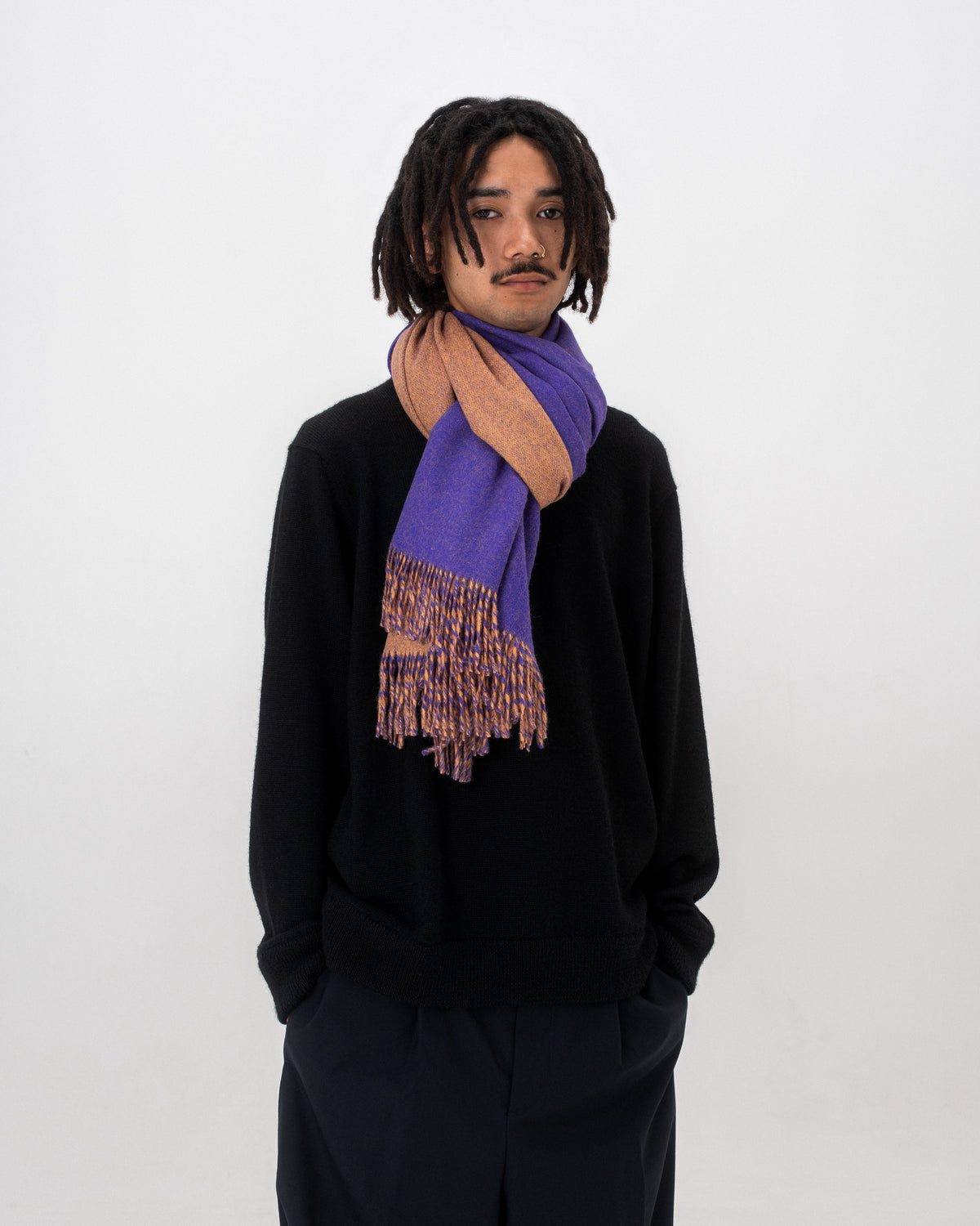 Double Faced Large Brushed Stole