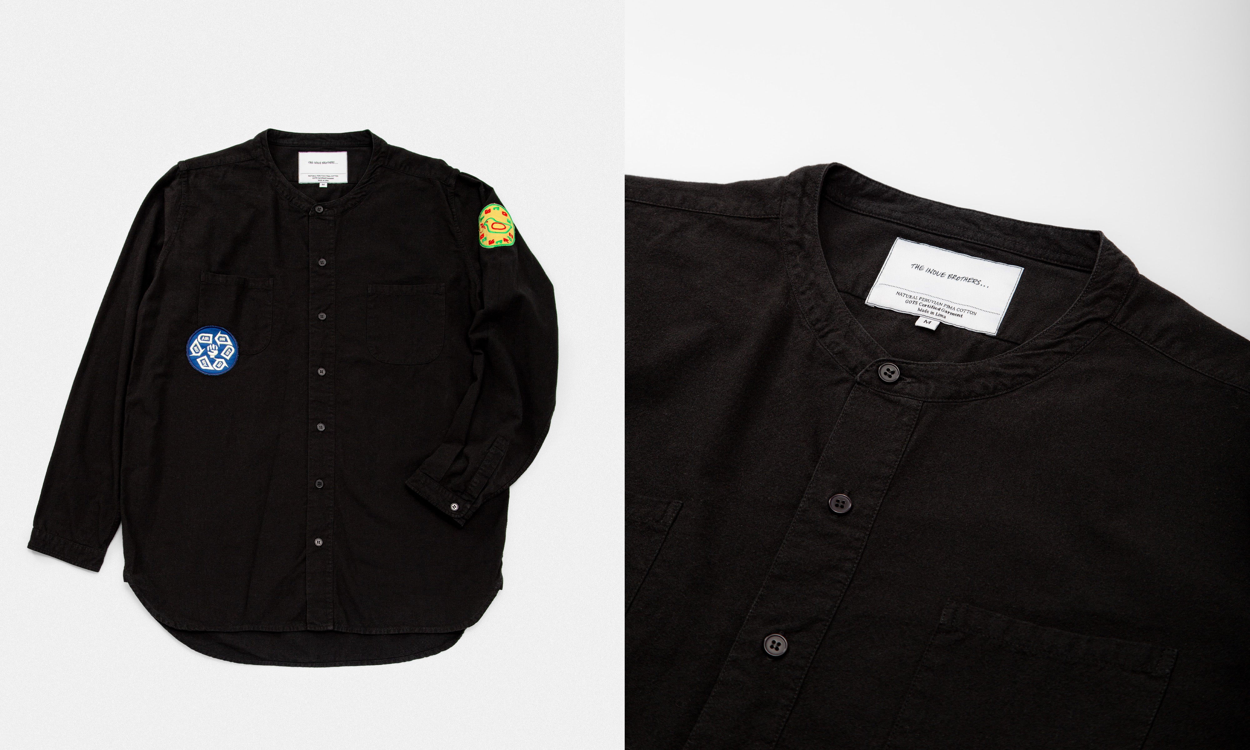 Upcycled Band Collar Shirt / ON AIR